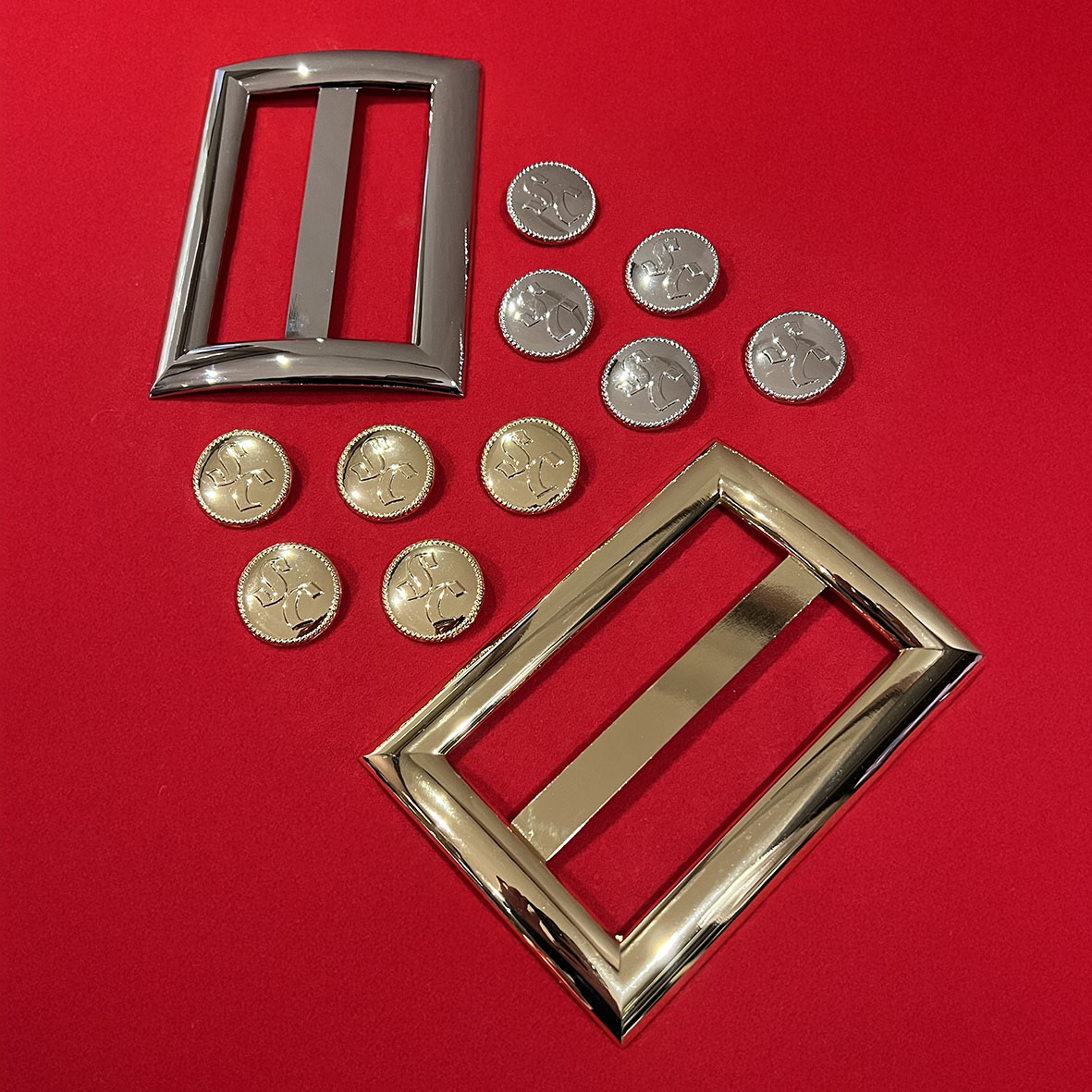 Classic 4 1/4" Belt Buckle & Button Set